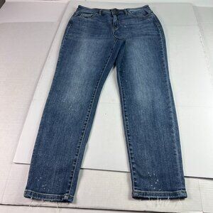 Judy Blue Jeans Womens 32x28* Boyfriend Mid Rise Blue Faded Stretch Denim Tag 30